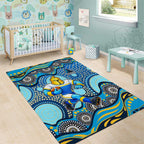 Gold Coast Titans Area Rug Aboriginal Dot Pattern - Rugby Mascot Heritage Pride