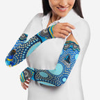 Gold Coast Titans Arm Sleeves Aboriginal Dot Pattern - Rugby Mascot Heritage Pride