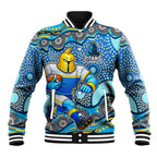 Gold Coast Titans Baseball Jacket Aboriginal Dot Pattern - Rugby Mascot Heritage Pride