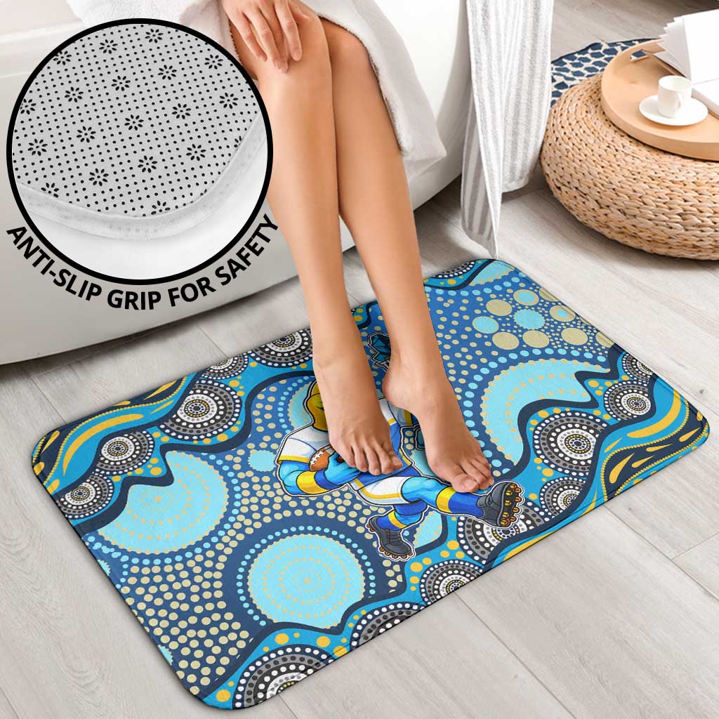 Gold Coast Titans Bathroom Set Aboriginal Dot Pattern - Rugby Mascot Heritage Pride