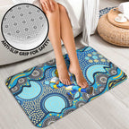 Gold Coast Titans Bathroom Set Aboriginal Dot Pattern - Rugby Mascot Heritage Pride