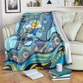 Gold Coast Titans Blanket Aboriginal Dot Pattern - Rugby Mascot Heritage Pride