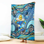 Gold Coast Titans Blanket Aboriginal Dot Pattern - Rugby Mascot Heritage Pride