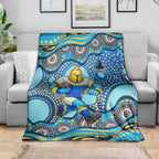 Gold Coast Titans Blanket Aboriginal Dot Pattern - Rugby Mascot Heritage Pride