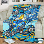 Gold Coast Titans Blanket Aboriginal Dot Pattern - Rugby Mascot Heritage Pride