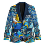 Gold Coast Titans Blazer Aboriginal Dot Pattern - Rugby Mascot Heritage Pride