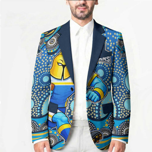 Gold Coast Titans Blazer Aboriginal Dot Pattern - Rugby Mascot Heritage Pride