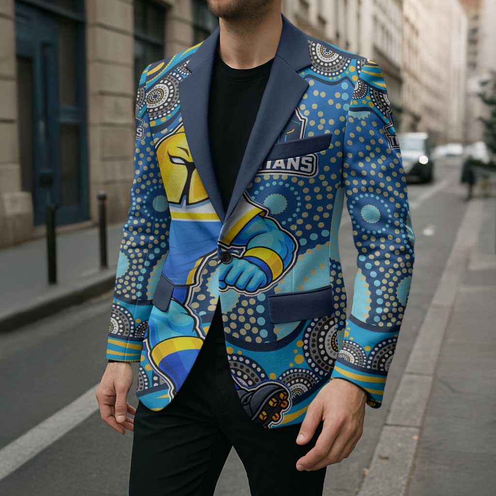 Gold Coast Titans Blazer Aboriginal Dot Pattern - Rugby Mascot Heritage Pride