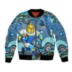 Gold Coast Titans Bomber Jacket Aboriginal Dot Pattern - Rugby Mascot Heritage Pride
