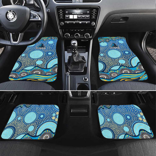 Gold Coast Titans Car Mats Aboriginal Dot Pattern - Rugby Mascot Heritage Pride