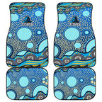 Gold Coast Titans Car Mats Aboriginal Dot Pattern - Rugby Mascot Heritage Pride