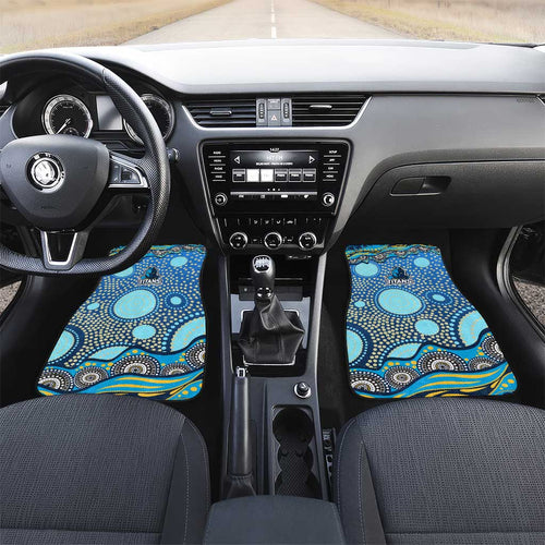 Gold Coast Titans Car Mats Aboriginal Dot Pattern - Rugby Mascot Heritage Pride