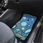 Gold Coast Titans Car Mats Aboriginal Dot Pattern - Rugby Mascot Heritage Pride