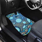 Gold Coast Titans Car Mats Aboriginal Dot Pattern - Rugby Mascot Heritage Pride