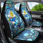 Gold Coast Titans Car Seat Cover Aboriginal Dot Pattern - Rugby Mascot Heritage Pride