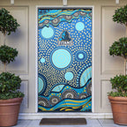 Gold Coast Titans Door Cover Aboriginal Dot Pattern - Rugby Mascot Heritage Pride