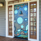 Gold Coast Titans Door Cover Aboriginal Dot Pattern - Rugby Mascot Heritage Pride