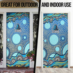 Gold Coast Titans Door Cover Aboriginal Dot Pattern - Rugby Mascot Heritage Pride