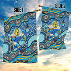 Gold Coast Titans Garden Flag Aboriginal Dot Pattern - Rugby Mascot Heritage Pride