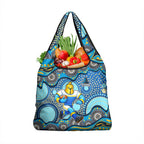 Gold Coast Titans Grocery Bag Aboriginal Dot Pattern - Rugby Mascot Heritage Pride