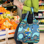 Gold Coast Titans Grocery Bag Aboriginal Dot Pattern - Rugby Mascot Heritage Pride