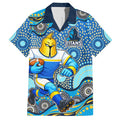 Gold Coast Titans Hawaiian Shirt Aboriginal Dot Pattern - Rugby Mascot Heritage Pride