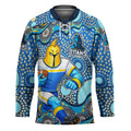 Gold Coast Titans Hockey Jersey Aboriginal Dot Pattern - Rugby Mascot Heritage Pride