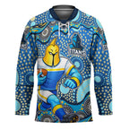 Gold Coast Titans Hockey Jersey Aboriginal Dot Pattern - Rugby Mascot Heritage Pride