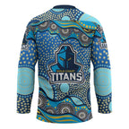 Gold Coast Titans Hockey Jersey Aboriginal Dot Pattern - Rugby Mascot Heritage Pride
