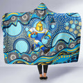 Gold Coast Titans Hooded Blanket Aboriginal Dot Pattern - Rugby Mascot Heritage Pride