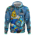 Gold Coast Titans Hoodie Aboriginal Dot Pattern - Rugby Mascot Heritage Pride