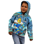 Gold Coast Titans Kid Hoodie Aboriginal Dot Pattern - Rugby Mascot Heritage Pride