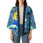 Gold Coast Titans Kimono Aboriginal Dot Pattern - Rugby Mascot Heritage Pride