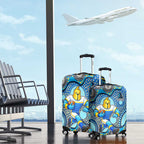 Gold Coast Titans Luggage Cover Aboriginal Dot Pattern - Rugby Mascot Heritage Pride