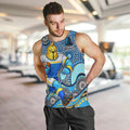 Gold Coast Titans Men Tank Top Aboriginal Dot Pattern - Rugby Mascot Heritage Pride