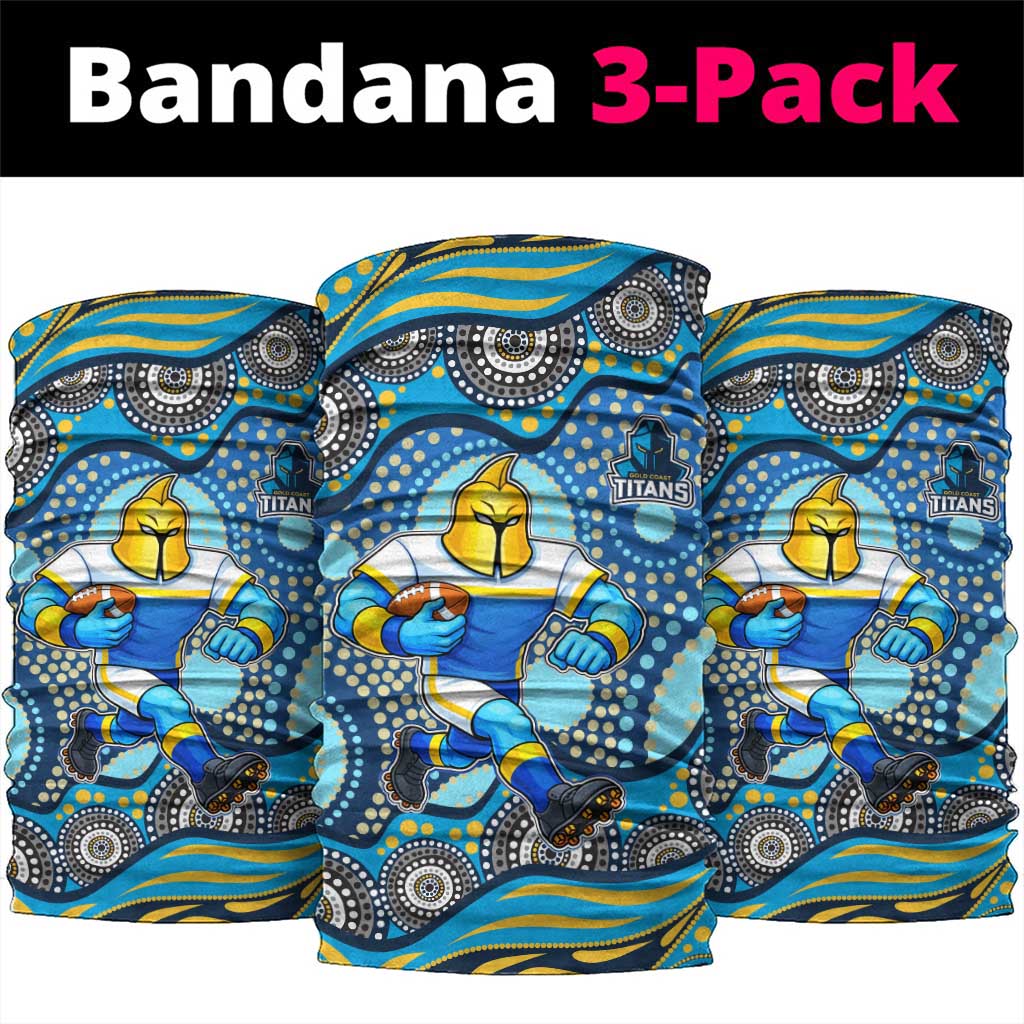 Gold Coast Titans Neck Gaiter Aboriginal Dot Pattern - Rugby Mascot Heritage Pride