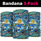 Gold Coast Titans Neck Gaiter Aboriginal Dot Pattern - Rugby Mascot Heritage Pride