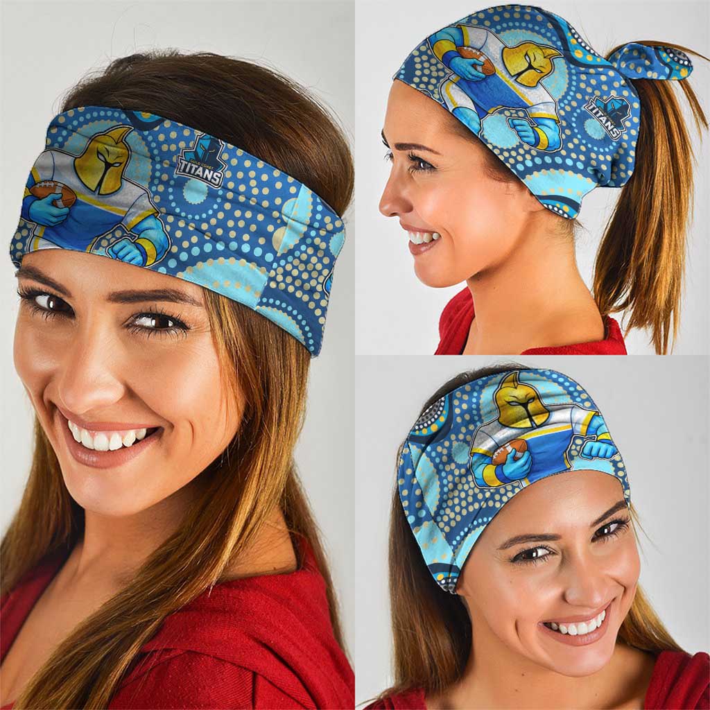 Gold Coast Titans Neck Gaiter Aboriginal Dot Pattern - Rugby Mascot Heritage Pride