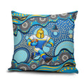 Gold Coast Titans Pillow Cover Aboriginal Dot Pattern - Rugby Mascot Heritage Pride