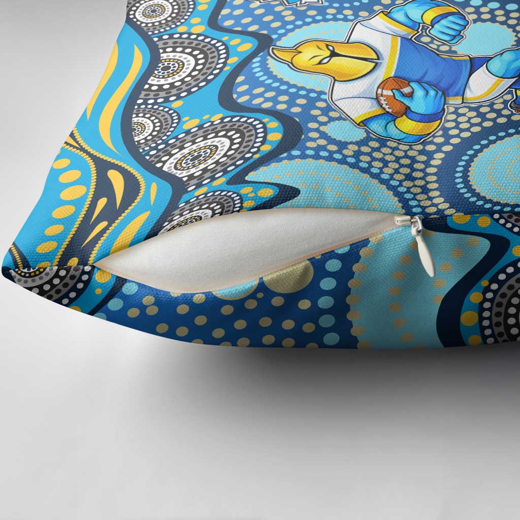 Gold Coast Titans Pillow Cover Aboriginal Dot Pattern - Rugby Mascot Heritage Pride