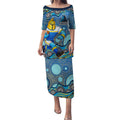 Gold Coast Titans Puletasi Aboriginal Dot Pattern - Rugby Mascot Heritage Pride
