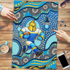 Gold Coast Titans Puzzle Aboriginal Dot Pattern - Rugby Mascot Heritage Pride