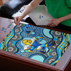 Gold Coast Titans Puzzle Aboriginal Dot Pattern - Rugby Mascot Heritage Pride