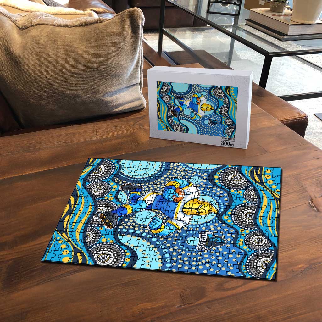 Gold Coast Titans Puzzle Aboriginal Dot Pattern - Rugby Mascot Heritage Pride