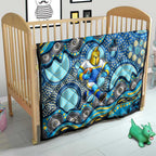 Gold Coast Titans Quilt Aboriginal Dot Pattern - Rugby Mascot Heritage Pride