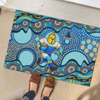 Gold Coast Titans Rubber Doormat Aboriginal Dot Pattern - Rugby Mascot Heritage Pride