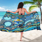 Gold Coast Titans Sarong Aboriginal Dot Pattern - Rugby Mascot Heritage Pride