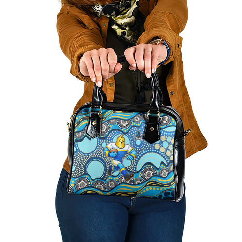 Gold Coast Titans Shoulder Handbag Aboriginal Dot Pattern - Rugby Mascot Heritage Pride
