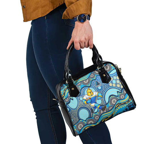 Gold Coast Titans Shoulder Handbag Aboriginal Dot Pattern - Rugby Mascot Heritage Pride