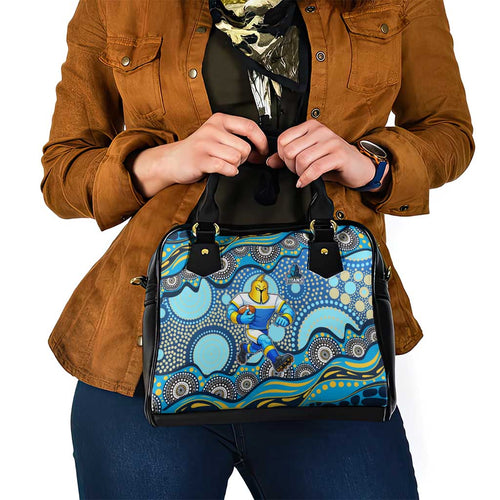 Gold Coast Titans Shoulder Handbag Aboriginal Dot Pattern - Rugby Mascot Heritage Pride